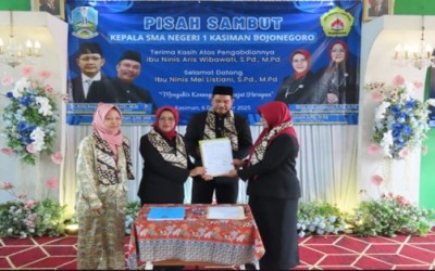 SMA NEGERI 1 KASIMAN  SAMBUT KEPALA SEKOLAH BARU DALAM ACARA PENUH KEKELUARGAAN